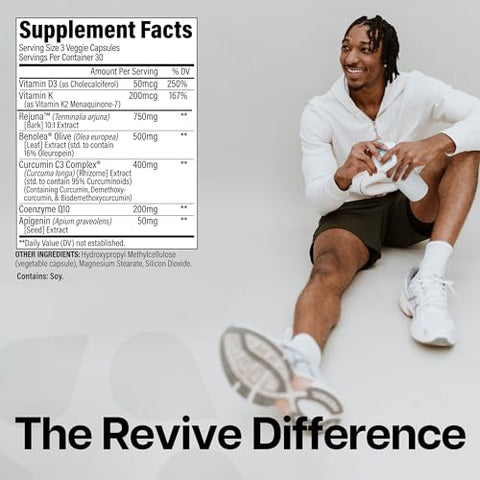 CoQ10 200mg: Cápsulas Veganas para Saúde do Coração – 90 Unidades - Revive MD