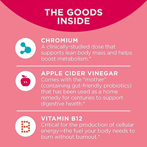 Anéis de Goma de Metabolismo, Vinagre de Maçã, Vitamina B12, Cromo – 60 gomas - OLLY
