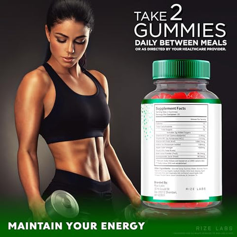 rize labs - Pura Drop Gummies Extra Forte para Perda de Peso, Fórmula Avançada de Gummies Pura Drop Keto ACV, Oficial Gummy de Vinagre de Maçã, Avaliações (60 Gummies)