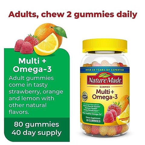 Adult – Suplemento Alimentar para Adultos – 60 Cápsulas – Vitaminas e Minerais Essenciais – Saúde e Bem-Estar - Nature Made