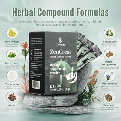 Zeroality - ZenCrest: Suplemento Natural para Próstata, Fórmula Herbal Chinesa Tradicional, Promove uma Próstata Saudável, Melhora a Função Urogenital, Sem Efeitos Colaterais, (32 Pacotes – 1 Caixa)
