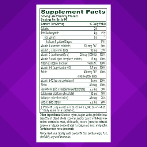 Men’s 50 Multivitamínico Diário em Gomas, 120 Unidades – Marca Vitafusion - Vitafusion