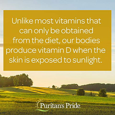 Puritan's Pride - Puritan’s Pride Vitamina D3 10000 UI Fortalece a Saúde, Sistema Imunológico e Ossos Saudáveis