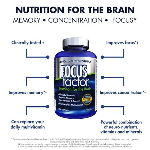 Nutrição para o Cérebro, Memória Melhorada - Focus Factor