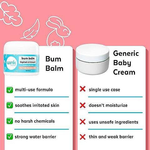 Wink Naturals - Creme para Assaduras Wink Well Baby – Pomada para Bebês com Pele Irritada e Picadas de Insetos – Ointment Natural Hidratante para Assaduras de Bebê, Sem Toxinas, Corantes ou Fragrâncias