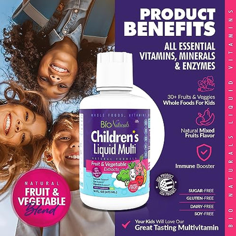 Multivitamínico Líquido Infantil – Fórmula Completa – 250ml - Bio Naturals
