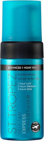 St.Tropez Mousse Autobronzeador Expresso, Bronzeado Falso de Ação Rápida, Desenvolve em 1-3 Horas, Acabamento Sem Listras, Vegano, Natural – St.Tropez