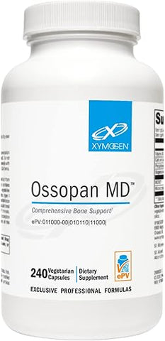 Ossopan MD – Fortalece os Ossos – Suplemento de Cálcio com Hidroxiapatita Microcristalina, Fósforo, Vitamina D3 e Magnésio Malato (240 Cápsulas) - XYMOGEN