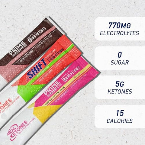 BHB: Pacotes de Mistura de Bebida de Cetonas Exógenas com Pó de Eletrólitos Keto, Sem Açúcar, com 4 Principais Eletrólitos de Jejum e Hidratação Patenteada Keto BHB – 30 Unidades - Real Ketones