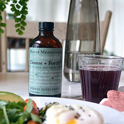 Maine Medicinals - Detox Orgânico para Fígado e Rim com Adaptógenos 240 ml (16 Porções) Certificado Orgânico USDA