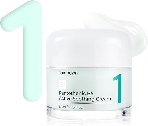 numbuzin - Creme Soothing Numbuzin No.1 Pantothenic B5 | Hidratante Facial Leve, Controle de Oleosidade, Acne, Ácido Pantotênico, Hidratação, Não Comedogênico | 80ml