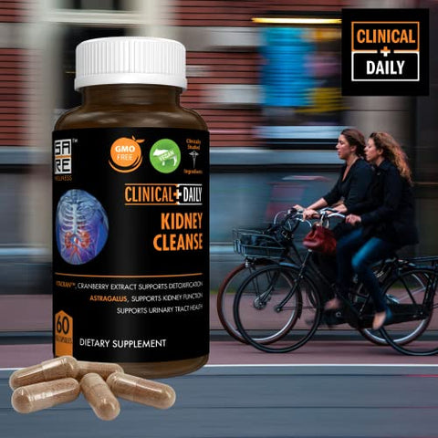Clinical Daily - Suplemento Detox Diário de Ervas para Limpeza Renal, Vitaminas Orgânicas com Cranberry, Astragalus, Uva Ursi – Saúde da Bexiga para Mulheres