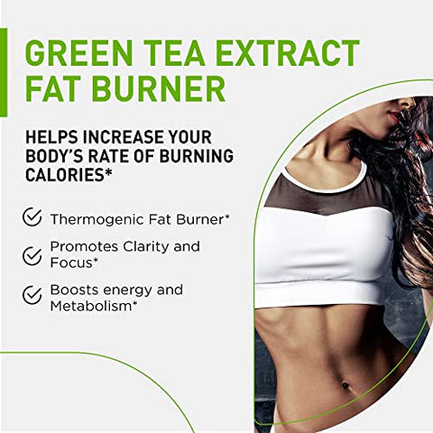 NUTRAMODE - Suplemento Queimador de Gordura de Extrato de Chá Verde Premium com EGCG – Supressor Natural de Apetite – Pílulas de Dieta para Perda de Peso Saudável que Funcionam Rapidamente para Mulheres e Homens – Impulsionador de Metabolismo Detox
