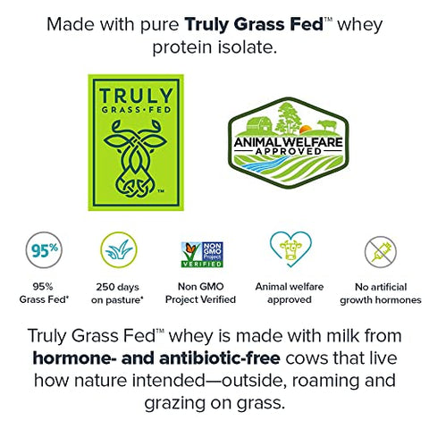 Whey – Proteína Isolada de Soro de Leite Chocolate de Vacas Alimentadas com Pasto – Sem OGM, Sem Lactose, Sem Açúcar – 30 Porções de Proteína Isolada de Soro de Leite Natural - LEGION