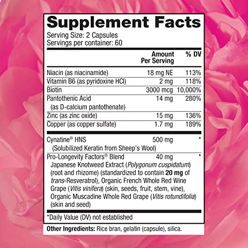 Reserveage Nutrition - Reserveage Beauty: Booster Capilar de Queratina com Biotina – Fortaleça seus cabelos com resultados visíveis