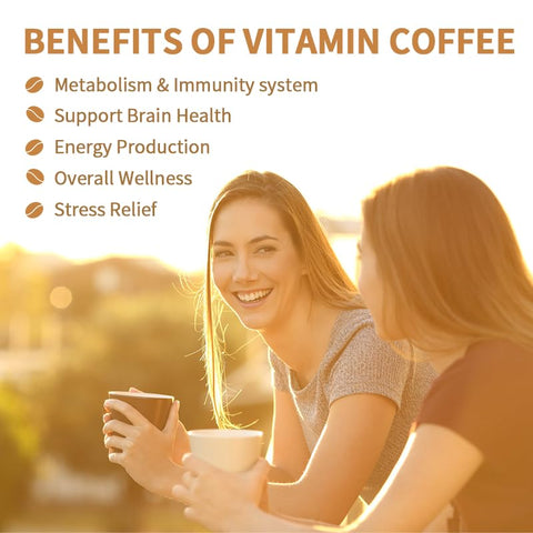 Generic - Café Instantâneo Super B Vitamin, Pó de Café com Alta Potência de Vitaminas B e C, Energia e Suporte ao Sistema Imunológico