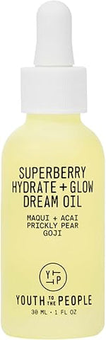 Juventude para o Povo Óleo Facial Hidratante Superberry para Pele Seca e Radiante – Óleo Facial de Absorção Rápida  Youth To The People