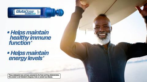 GlutaDose - Suplemento Líquido de Glutationa – Energético de Acerola com Sabor de Limão e Frutas Vermelhas, Enriquecido com Zinco – Vitamina Combinada