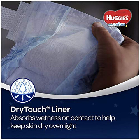 Fraldas HUGGIES OverNites Tamanho 6, 15 unid., Fraldas Noturnas (Embalagem pode variar)