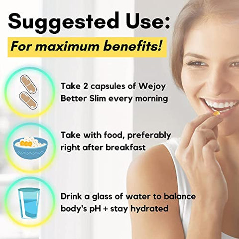 WEJOY. - Better Slim – Probióticos Termogênicos para Mulheres, Alívio de Inchaço, Supressor de Apetite para Perda de Peso, Probióticos de Desintoxicação para Saúde Digestiva, Lactobacillus Acidophilus – 100g