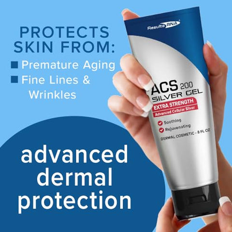 Gel de Prata-Glutatião ACS 200 – Gel Avançado de Prata Coloidal Celular para Cuidados com Feridas – 50g - Results RNA