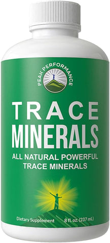 Peak Performance - Ultra High Purity Trace Minerals Liquid Drops for Water | Suplemento de Minerais Traços Líquidos de Alta Pureza para Água | Magnésio de Plantas Iônicas. Reposição de Minerais Naturais, Eletrólitos Ótimos