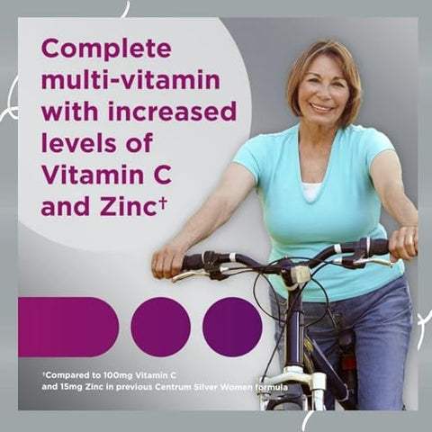 VENANCIO'S SHOP - Centrum Silver Mulheres 50 Plus Vitaminas, Suplemento Multivitamínico, 200 Comprimidos (Embalagem de 1)