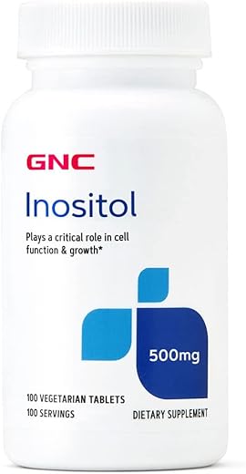 Inositol 500mg – 100 Comprimidos – Suporte para Função e Crescimento Celular - GNC