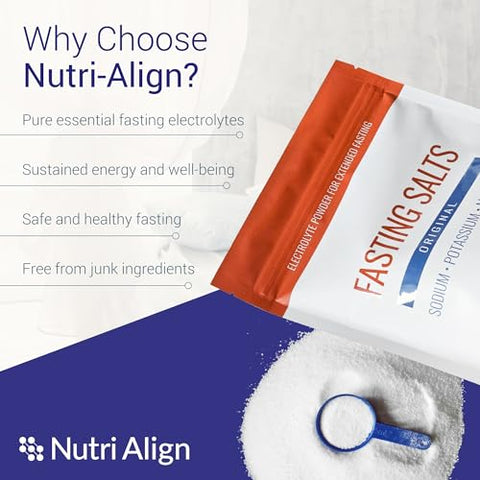Fasting Salts | Pó de Eletrólitos para Jejum – Intermitente | Eletrólitos Puros sem Sabor | Maximiza a Visibilidade nos Motores de Busca - Nutri-Align