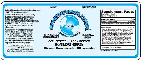 Original – Pílulas de Dieta para Perda de Peso (30 Cápsulas) | Metabolismo - Energybolizer
