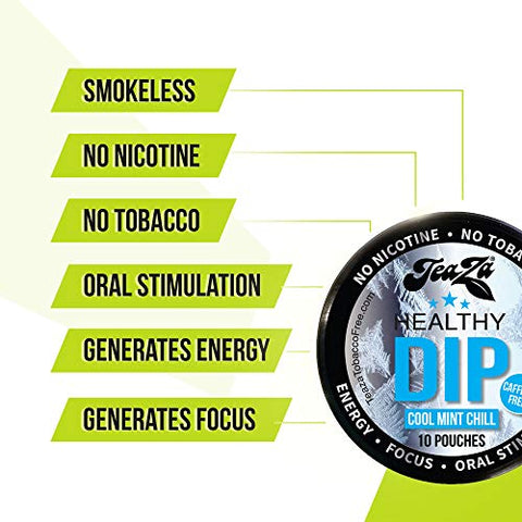 TeaZa - Teaza Herbal Energy Pouch Mixed (4 unidades) – Hortelã-Pequeno Paraíso-Menta Refrescante-Cereja Preta Intensa – Energia Herbal de Alta Qualidade