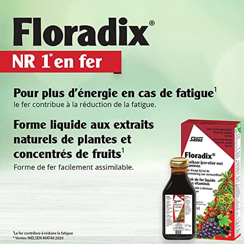 Salus - Floradix: Fórmula Líquida de Ferro e Vitaminas 250ml