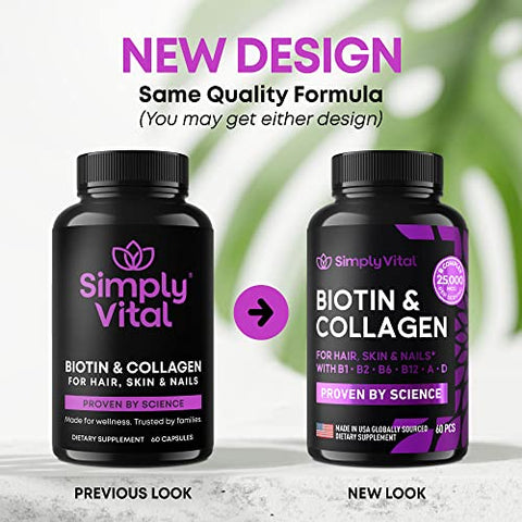 SimplyVital - Vitaminas de Biotina para Cabelo e Pele – Fortaleça e Revitalize | Marca XYZ