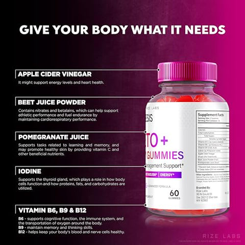 rize labs - (2 Pacotes) Gomas Genesis Keto ACV, Oficial Suplemento Keto ACV para Perda de Peso Avançada, Premium Keto Genesis Plus AVC, Tudo Natural Extremo 2000mg, Oficial Keto Plus ACV