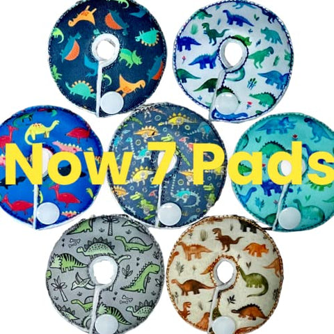 CUTIE BUTTON PADS - G/j Tube Pad 5 Pack (Dinos) – Protetor de Tubo Gastrojejunal 5 Unidades (Dinos)