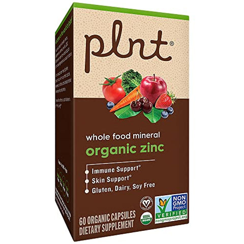 plnt - Zinco Orgânico, Fórmula Mineral de Alimentos Integrais para o Sistema Imunológico – 100g