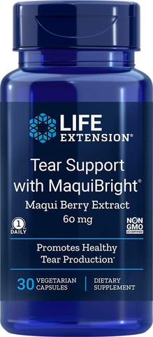 Tear Support com MaquiBright 60 mg, 30 Cápsulas Vegetarianas – Suporte para Lágrimas - Life Extension
