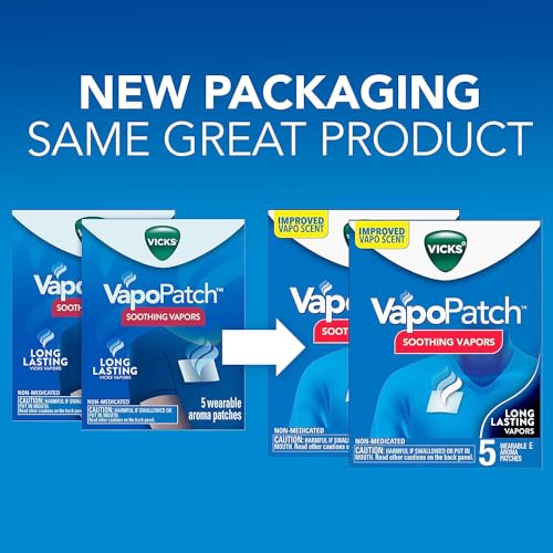 VapoPatch: Adesivo Aromático Portátil, Sem Bagunça, Relaxante – 10 Unidades - Vicks