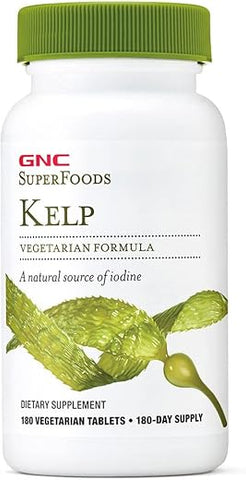 SuperFoods Kelp – 180 Tabletes Vegetarianos (180 Porções) | Comprimidos de Algas Marinhas Rica em Nutrientes - GNC