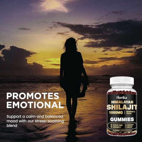 Hovika - Shilajit Gummies 1000mg para Homens – Potência e Energia Natural