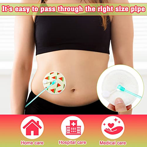 Sosation - 36 Pcs Capas para Botão de G Tube Alimentação Tubo Almofadas de Alimentação de Mama de Algodão Macio Tubo Reutilizável Almofadas para Botão de G Tube Laváveis Suprimentos de Alimentação para Crianças Bebês Amamentação