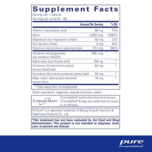 GlucoFunction | Suporte abrangente para o metabolismo saudável de carboidratos | 180 Cápsulas - Pure Encapsulations
