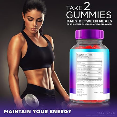 rize labs - Keto Blast ACV Gummies – Fórmula Avançada de Perda de Peso (60 Gummies)