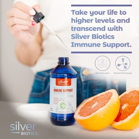 American Biotech Labs - Silver Biotics Nano SilverSol Ag₄O₄ 10 PPM | Suporte Imunológico Natural | 946 ml | Bio-Hacking para Fortalecimento do Sistema Imunológico