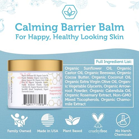 Bálsamo para assaduras de bebê Era Organics – Creme de fraldas orgânico certificado USDA, extra calmante e nutritivo para pele seca e sensível. Bálsamo natural para bebês, ajuda a controlar umidade excessiva, assaduras e irritações
