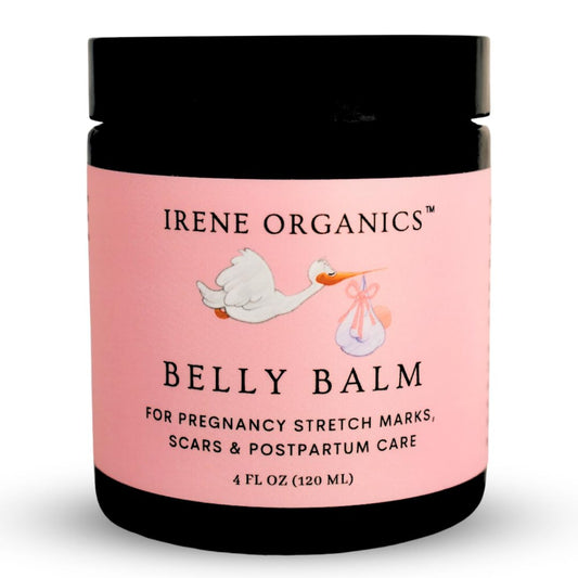 Creme Orgânico para Prevenção e Tratamento de Estrias na Gravidez – Irene Organics: Bálsamo Anti Estrias Premiado para Barriga de Grávida e Pós-parto 120g