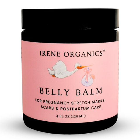 Creme Orgânico para Prevenção e Tratamento de Estrias na Gravidez – Irene Organics: Bálsamo Anti Estrias Premiado para Barriga de Grávida e Pós-parto 120g