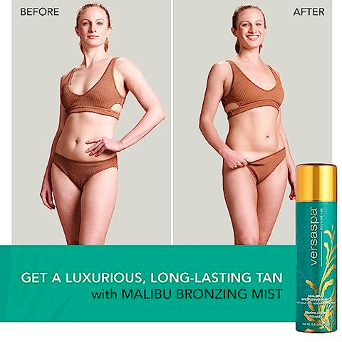 Versa Spa - Bronzeador MALIBU Bronzing Mist Autobronzeador com Tons Quentes de Marrom e Violeta Frio para Corpo e Rosto, 180 ml