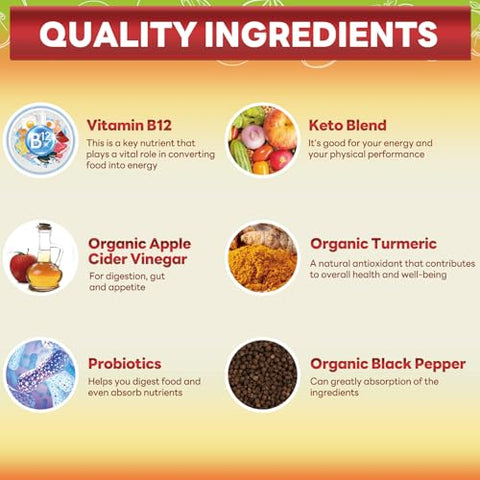 swiss bioenergetics - Gummies de Vinagre de Maçã Keto 90 CT – Keto ACV Gummy Diet Supplement – Orgânico 2000mg ACV Gummies com Probióticos, B12 e Suporte Keto para Mulheres e Homens – Sem Gelatina, Vegano