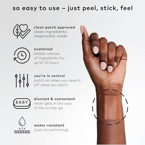 B12 Awake Patch – Adesivo Natural com Cafeína, B12 e Extrato de Chá Verde, Bem-Estar Vestível Impulsionado por Plantas (8 Adesivos no Total) - The Good Patch